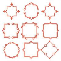 Set of ornamental frames vector