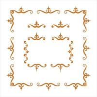 Ornate frame set vector