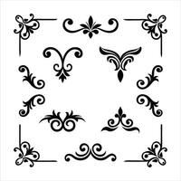 Set of decorative elements vector