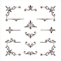Set of decorative elements vector