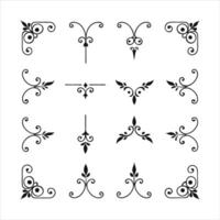 Set of decorative elements vector