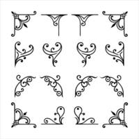 Set of decorative elements vector