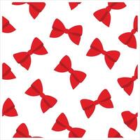 Red bow ties pattern vector