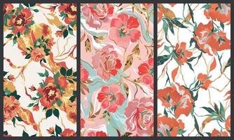 Abstract Floral Marble Texture Background vector