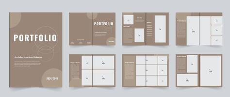 Modern Architecture portfolio template or interior portfolio layout design template vector