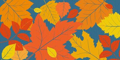 Autumn background, with abstract autumn leaves, templates for placards, banners, flyers, presentations, reports, sales, header, cover, social media, fashion ads. vector
