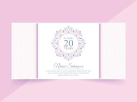 soft abstract pattern birthday invitation design vector