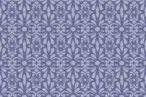 Purple Floral damask seamless pattern background and fabric. vector