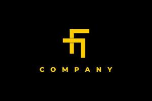 letter f and h luxury monogram logo vector