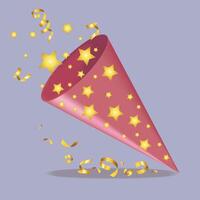 Cone firecracker for the holiday vector