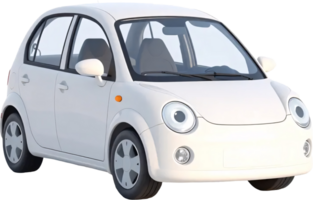White Tiny Japanese Style Car with Compact Design png