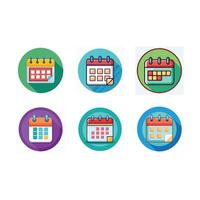 Calendar Flat Design, Line Art for Creative Projects vector