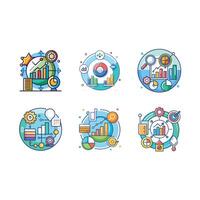 and Line Art Design for Analytics vector