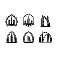 Dubai Frame Vec Line Art Design for Modern Graphitor andcs vector