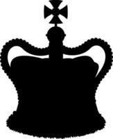 Flat silhouette of British crown. Edwards Crown. Illustration in simple style. vector