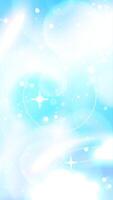 Blue sky story background with white flash lights. Lens camera effect. Stock illustration in realistic anime style. Can be used as wallpaper. vector