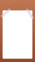 Cartoon story template with wooden texture background. Hand-drawn elements with space for text. vector