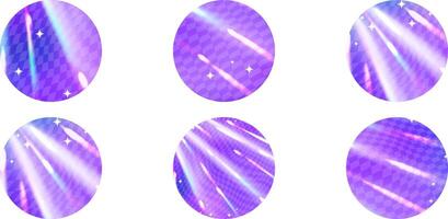 Purple highlight cover background with rainbow prism light. Stock illustration in realistic style. vector