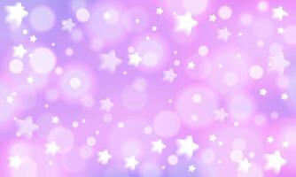 Purple bokeh background featuring a gradient with a soft stars. Stock illustration in realistic style. vector