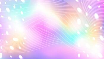 blurry Princess crystal mesh banner background. Abstract rainbow glare. illustration in anime realistic style. vector