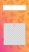 Sketch pencil leopard pattern story template. Stock illustration in hand drawn style. vector