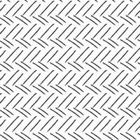 Seamless herringbone pattern of black hand-drawn lines on a white background. vector