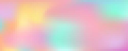 Pixel square rainbow pattern. Abstract gradient mosaic background. Grid texture. Color geometric seamless holographic print vector