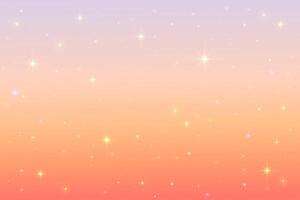 Night sky background with stars. Blue space with constellation and sparkles. Fantasy galaxy illustration. Celestial cosmic magic backdrop. Sunset gradient bg. vector