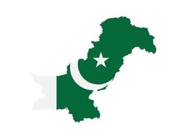 pakistan map in flag design vector