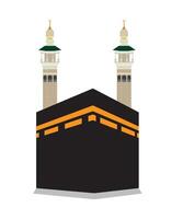 Khana Kaaba two Minaret vector