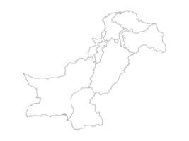 pakistan outline map design vector