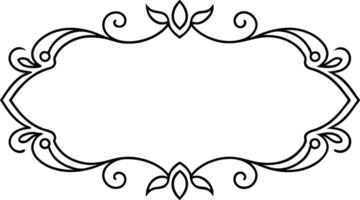 A black and white ornate frame with a white background vector