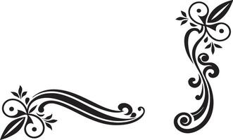 A black and white design with swirls and swirls vector