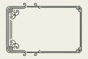 An ornate frame with a scroll design vector