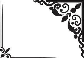 A black and white square with a decorative border vector