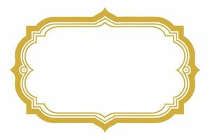 gold frame with a white border vector