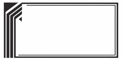 A black and white square frame with a white border vector