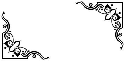 A black and white design with a floral pattern vector