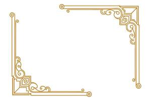 gold frame with ornate design vector