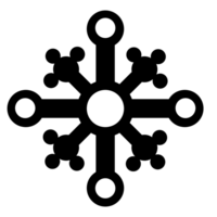 Snowflake flat icon, decorative design element. png