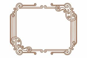 An ornate frame with a decorative design vector