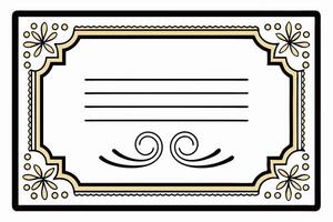 A frame with a border and a borderless design vector