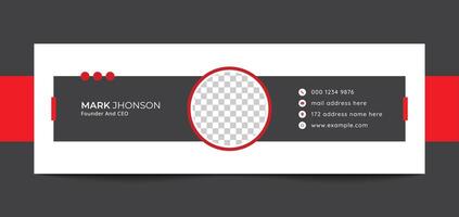 Modern corporate email signature and professional email footer template design vector
