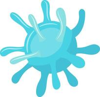 Microscopic view of a virus or bacteria spreading tentacles, potentially representing infection, disease, or a biological process vector