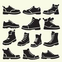 Creative Collection of various Shoe Icon Design vector