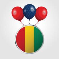 Celebration Guinea National Flag With Balloons vector