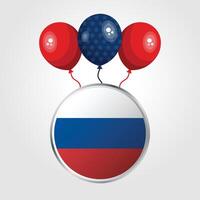 Celebration Russia National Flag With Balloons vector