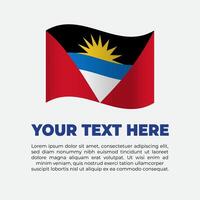 Antigua and Barbuda Flag Banner Background Template vector
