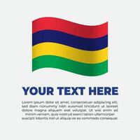 Mauritius Flag Banner Background Template vector