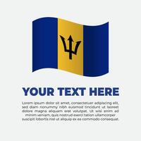 Barbados Flag Banner Background Template vector